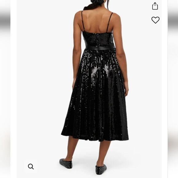 Weworewhat Sequins Midi Dress NWOT Size 2 Black - Picture 9 of 9